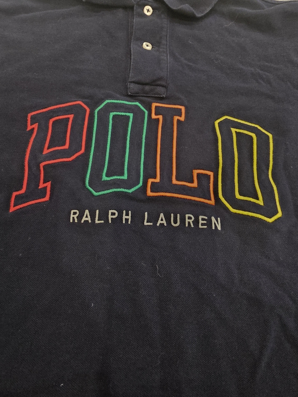 Polo Ralph Lauren Black Multicolor Logo Polo